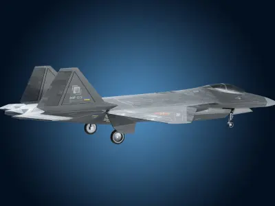 F-16 V2 Low-Poly Game Ready with PBR Textures Low-poly 3D model