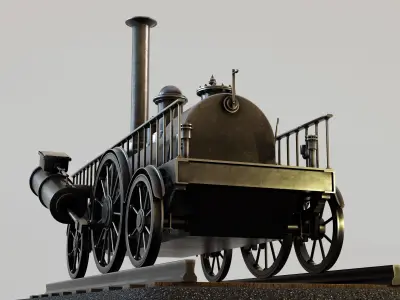 Locomotive Victoria Low-poly 3D model