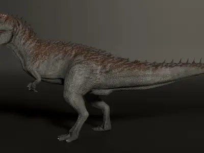 Giganotosaurus dinosaur Low-poly 3D model