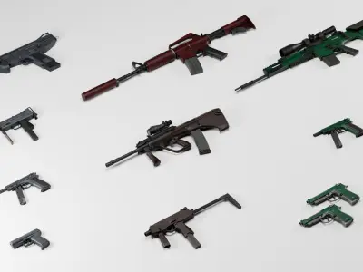 Emerald - Hot Rod - Silver CS2 Collection 3D model