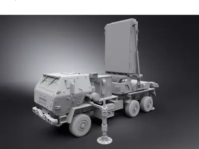 AN TPQ53 Radar scale model 3D print model