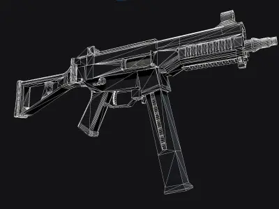 UMP45 Low-poly 3D model