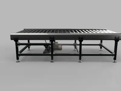 Roller Conveyor 1000mm 3D model 3D model