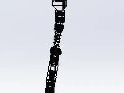 Long lock screw machine 3D model