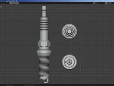 Spark Plug - NGK Ruthenium HX 3D model