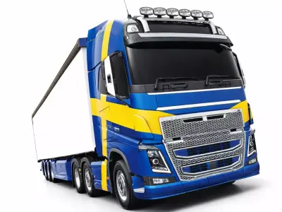 Volvo FH16 Compact Delivery Truck 3D Model 3D model