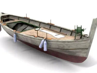 Fishing Boat 06 Low-poly 3D model