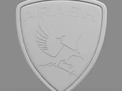 arash logo 3D model by 3dlogoman
