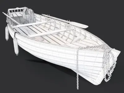Old boat 3D model
