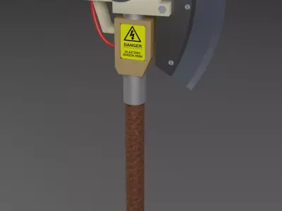 Electronic ax Low-poly 3D model
