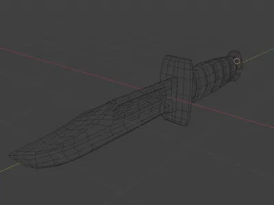 Low poly  Combat knife  Free low-poly 3D model