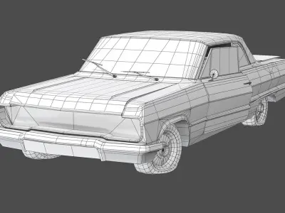 Rusty Retro Cars Collection 3D model