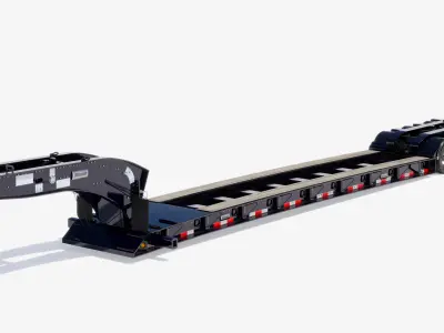 Lowboy Brandt Trailer Low-poly 3D model