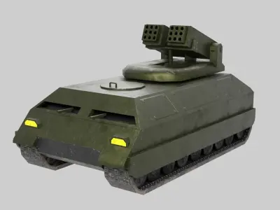 tank with rocket launcher Low-poly 3D model