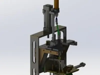 Lock screw mechanism-long 3D model