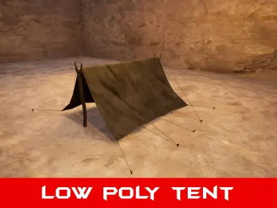 Medieval Tent - Low Poly 3D Model Low-poly 3D model purchase