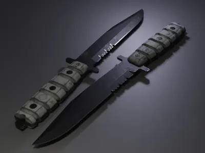 TPUS01  US Combat knife Low-poly 3D model
