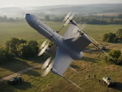 Ukrainian interceptor drone Bagnet Low-poly 3D model