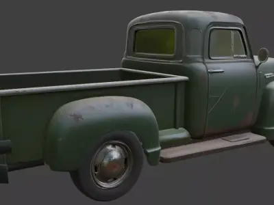 Vintage Rusty Pickup Truck 3D Model 3D model 12
