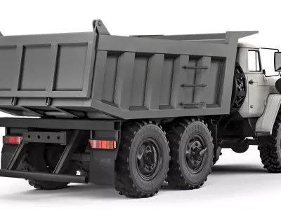 Ural 55571 dump truck 2020 3D model
