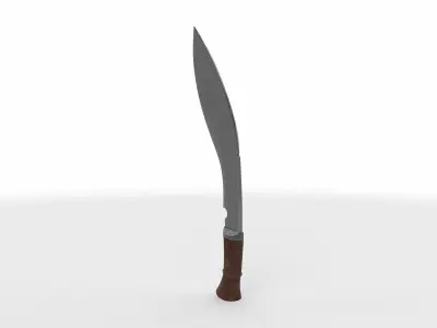 kukri knife 01  3D model
