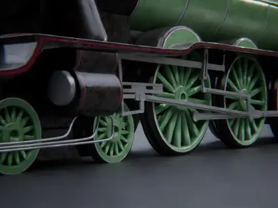 Steam lokomotive - Flying Scotsman  3D model