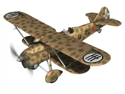 Fiat CR 32 - Italy Airforce - 410 Squadriglia 3D model