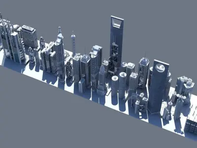 High Definition City 3D model buy