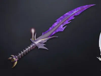 Fantasy Knife 2  Low-poly 3D model