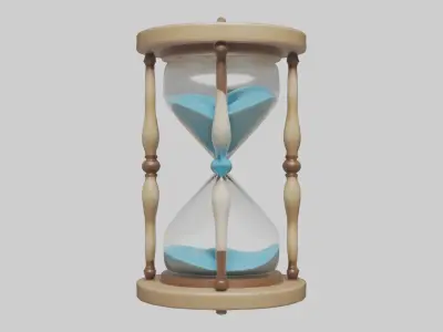 Hourglass Model Low-poly 3D model