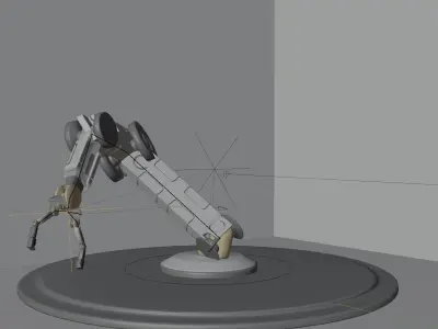 Robot arm low poly Low-poly 3D model
