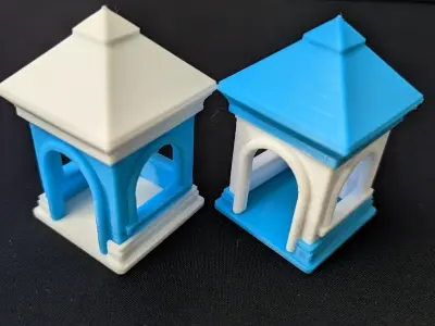 House with roof and base Multipart Assembly toy 3-4 hour print 3D print model