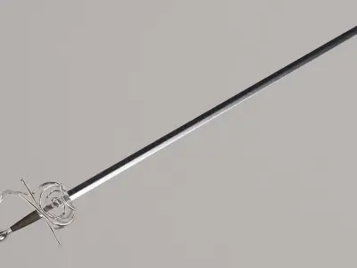 Rapier Western European Sword Low-poly 3D model