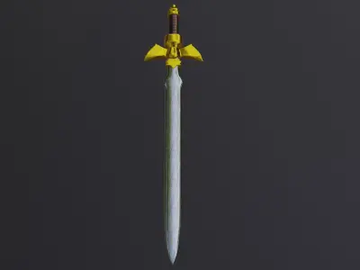 Realistic Sword legend of zelda Low-poly 3D model