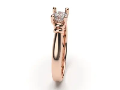 solitaire with ring sizes  8 part S28 3D print model