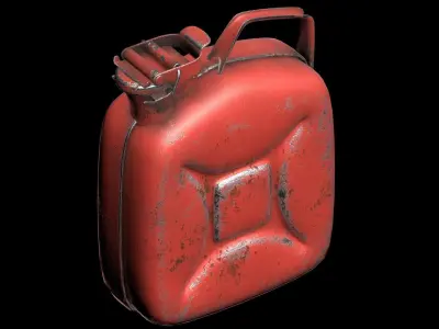 Metallic  gas canister v1 3D model