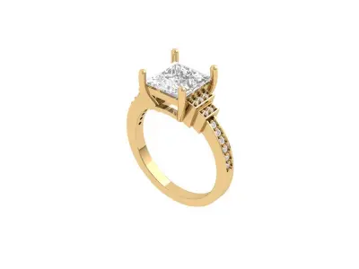 Princess Ring 3D print model 12