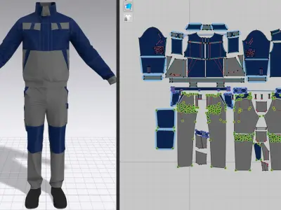 INDUSTRIAL WORKWEAR 3D MODEL 3D model