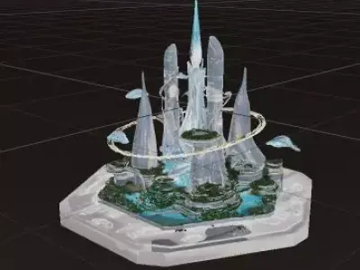 Alien Sci-Fi City Environment 3D model