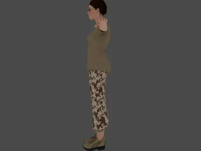 Rigged Soldier 07 3D model