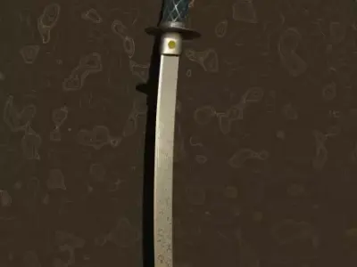 Detailed ceremonial katana model Free 3D model