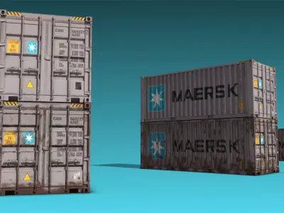 Shipping Container 01 Low-poly 3D model