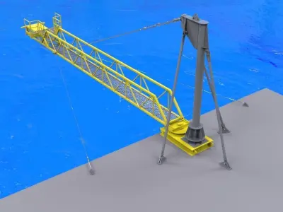 Flareboom king post Free 3D model