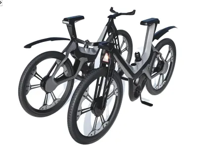Modern  Electric Bicycle 8K Low-poly 3D model
