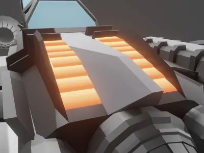 Spaceship Fighter Low-poly 3D model
