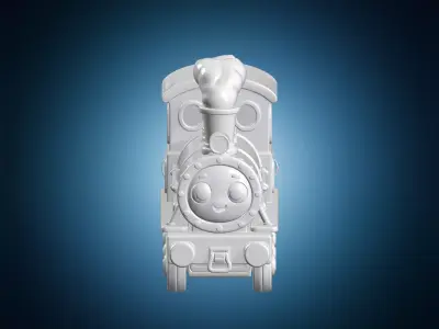 Cute Cartoon Steam Engine 3D Print Model 3D print model