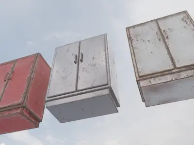 Electric Cabinet Low-poly 3D model purchase