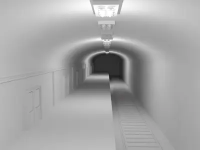 Subway Station No Material 3D model