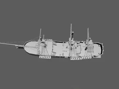 Pirate Ship phase-1 Free 3D model