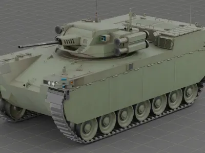 Type-X Tank - Milrem Robotics Low-poly 3D model
